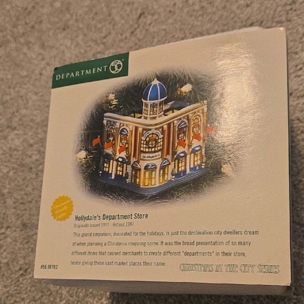Dept 56 Hollydale’s Department Store Heritage Village Collection Retired